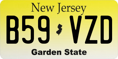 NJ license plate B59VZD