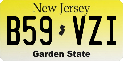 NJ license plate B59VZI