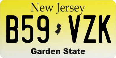 NJ license plate B59VZK