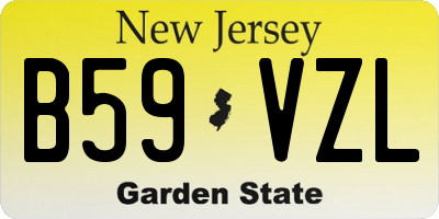 NJ license plate B59VZL