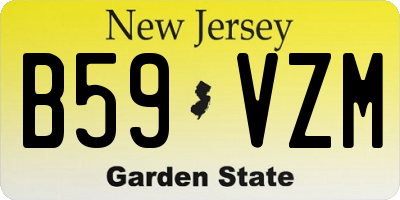 NJ license plate B59VZM