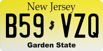 NJ license plate B59VZQ