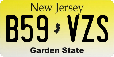 NJ license plate B59VZS