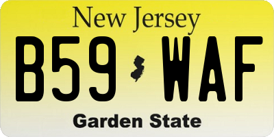 NJ license plate B59WAF