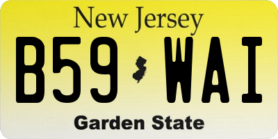 NJ license plate B59WAI