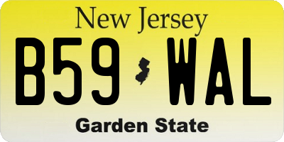 NJ license plate B59WAL