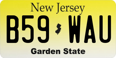 NJ license plate B59WAU
