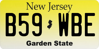 NJ license plate B59WBE