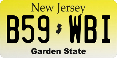 NJ license plate B59WBI