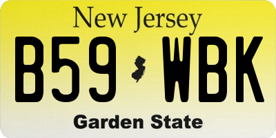 NJ license plate B59WBK