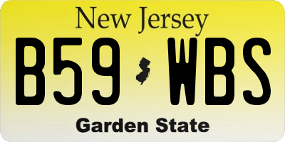 NJ license plate B59WBS