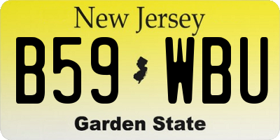 NJ license plate B59WBU
