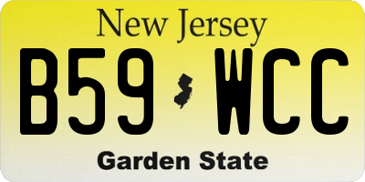 NJ license plate B59WCC