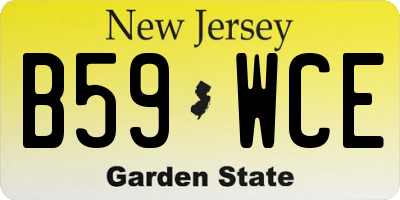 NJ license plate B59WCE