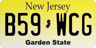 NJ license plate B59WCG
