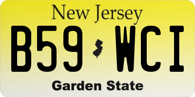 NJ license plate B59WCI