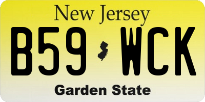 NJ license plate B59WCK