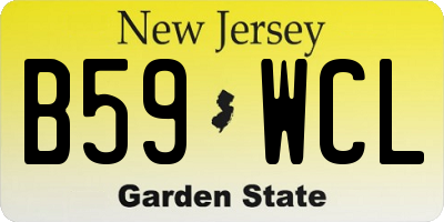 NJ license plate B59WCL