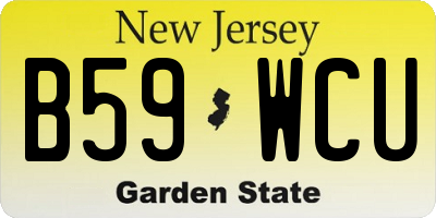 NJ license plate B59WCU
