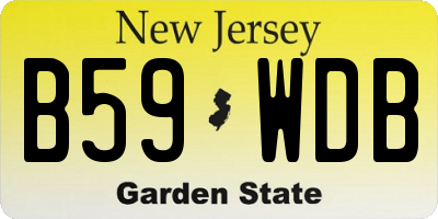 NJ license plate B59WDB