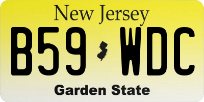 NJ license plate B59WDC