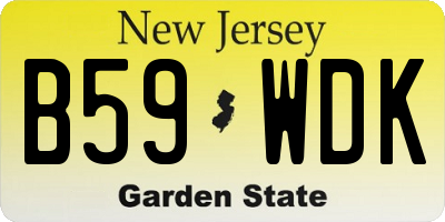 NJ license plate B59WDK