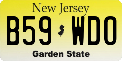 NJ license plate B59WDO