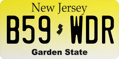 NJ license plate B59WDR