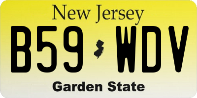 NJ license plate B59WDV