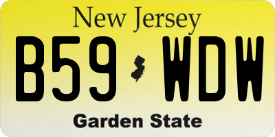 NJ license plate B59WDW