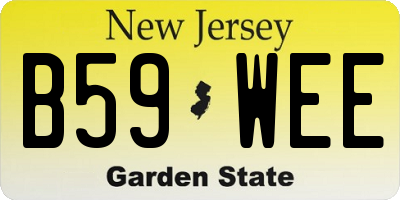 NJ license plate B59WEE