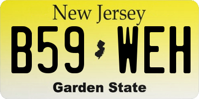 NJ license plate B59WEH
