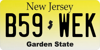 NJ license plate B59WEK