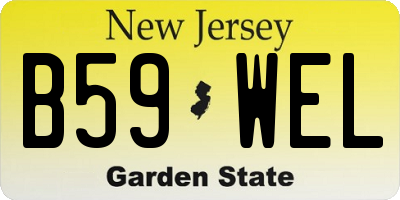 NJ license plate B59WEL