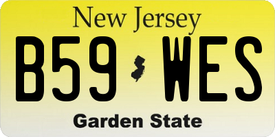 NJ license plate B59WES