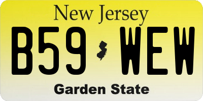 NJ license plate B59WEW