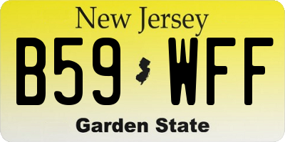 NJ license plate B59WFF