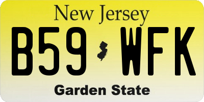 NJ license plate B59WFK