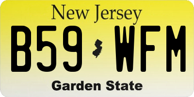 NJ license plate B59WFM