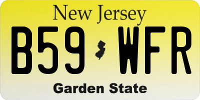 NJ license plate B59WFR