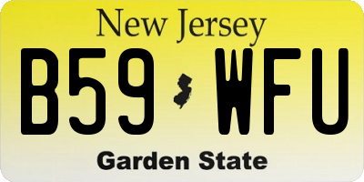 NJ license plate B59WFU