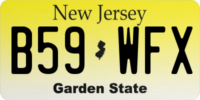 NJ license plate B59WFX