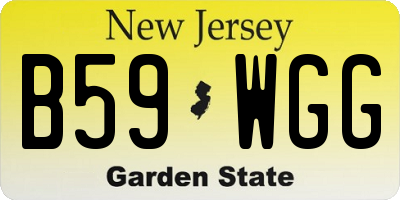 NJ license plate B59WGG
