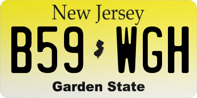 NJ license plate B59WGH