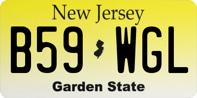 NJ license plate B59WGL