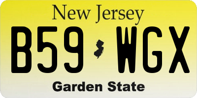 NJ license plate B59WGX