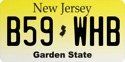 NJ license plate B59WHB