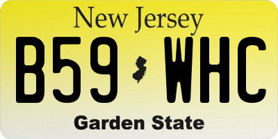 NJ license plate B59WHC