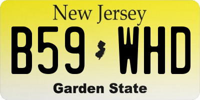 NJ license plate B59WHD