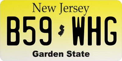 NJ license plate B59WHG